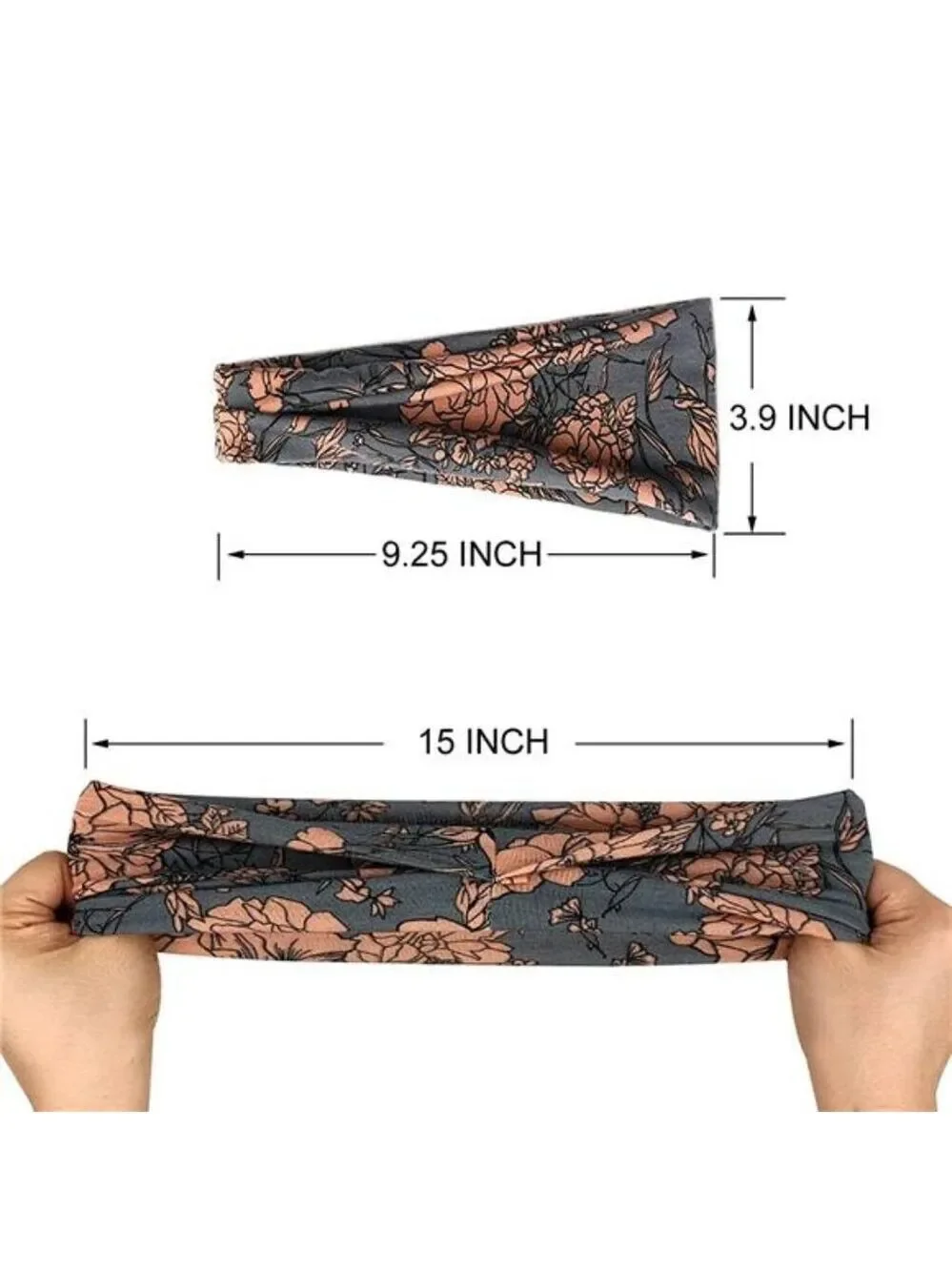 Boho headbands for women wide stretchy yoga workout hair bands set of six pieces